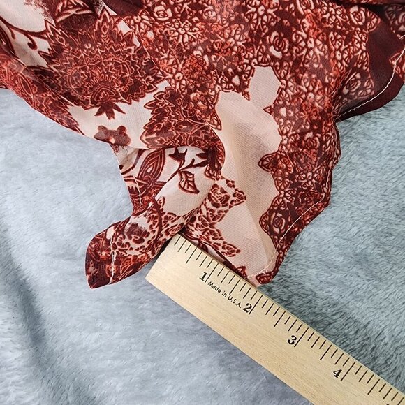 Show Me Your Mumu Romper Shorts Womens XS Red Floral Sleeveless Artsy Boho Chic - Picture 9 of 9